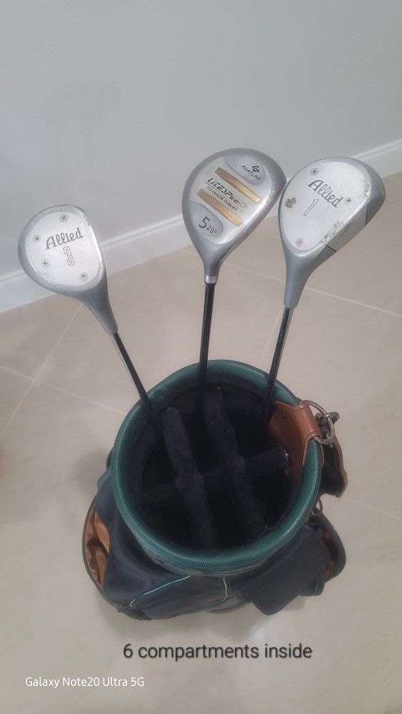 Golf bag and clubs