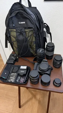 Canon EOS Rebel T5 three-lens camera bundle