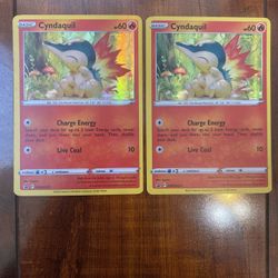 Pokemon Cyndaquil SWSH221 Black Star Promo Holo Lot of 2 LP 🔥