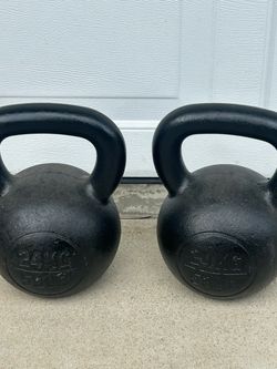 24kg Cast Iron Kettlebells — Pair