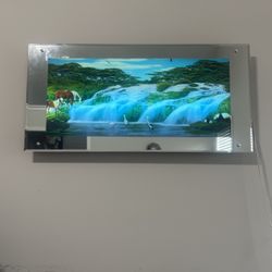 VTG  Sound Mirror Wall Art Waterfall with  19”X 38.5”
