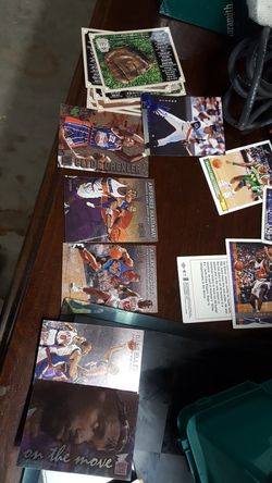 Baseball basketball football cards and bobblehead