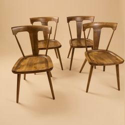 Set of 4 West elm Mid century dining chairs