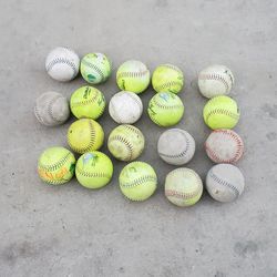 19 Used  Softballs