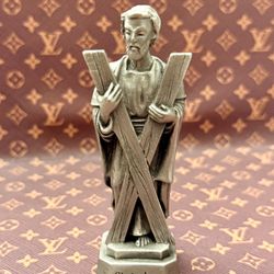 Saint Andrew 3 1/2 inch Pewter statue The Bethany Collection  