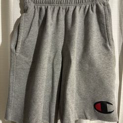 Champion Men's Fleece Shorts Sweatpants Powerblend C Logo Pockets SZ M