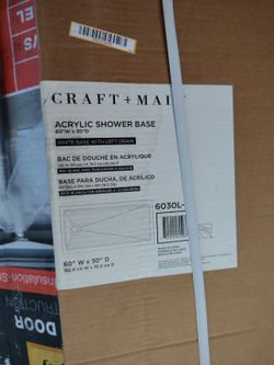 Brand new acrylic shower base 60x 30