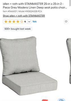 Cushion Allen* Roth Exterior Pillow 4 Sets