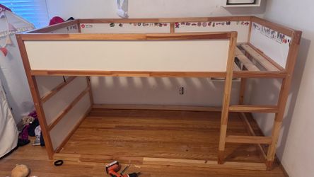 Wood Twin Loft Bed with Ladder – $100 OBO