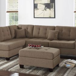 Reversible Sectional Sofa With Ottoman