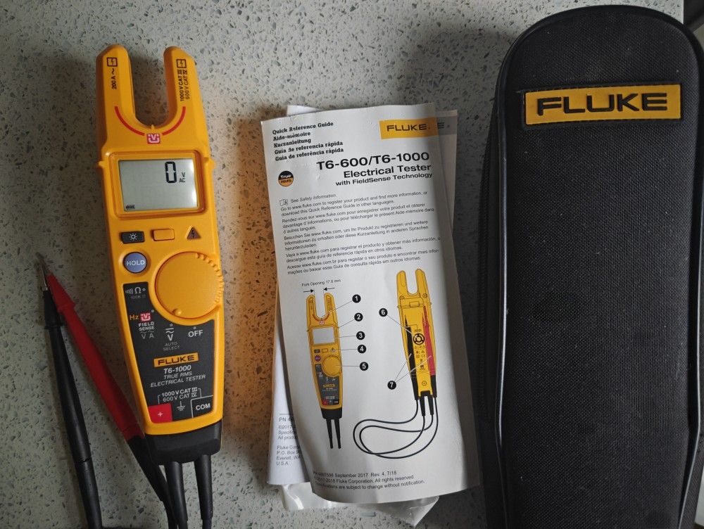 New Fluke T6-1000 electrical tester AC/DC digital multimeter with FieldSense Technology