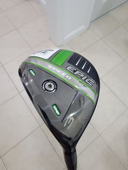 LEFTY Callaway Epic Speed 3 Wood 15* Hzrdus Smoke 6.0 Stiff Left Handed W/Head Cover *Mint
