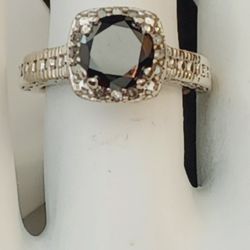 Natural Black & White Diamond Ring