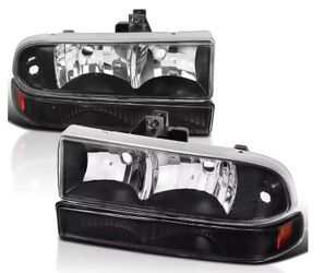 LA Zona Auto Parts 1998 to 2004 Chevy Blazer S10 Headlights Luces micas calaveras