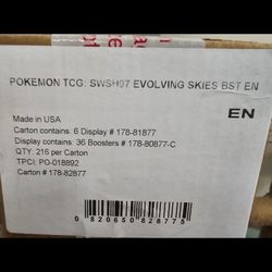 Pokémon Evolving Skies Booster Box Case