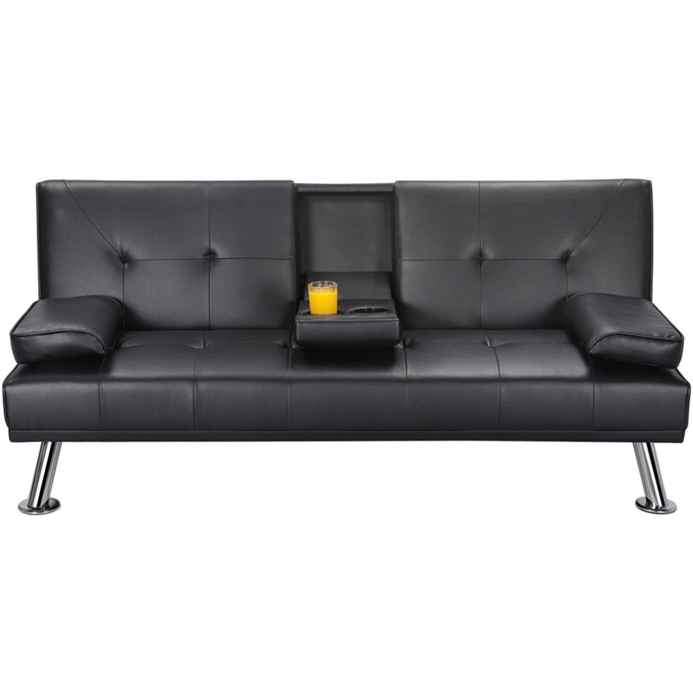 Modern leather futon