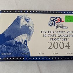 2004 Proof Set Five State Quarters