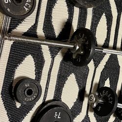Cast Iron Free Weights + Bars