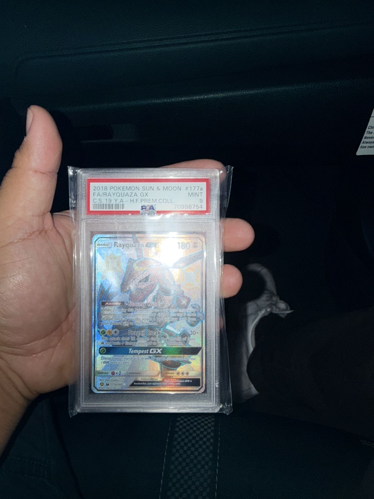 PSA 9 Rayquaza GX