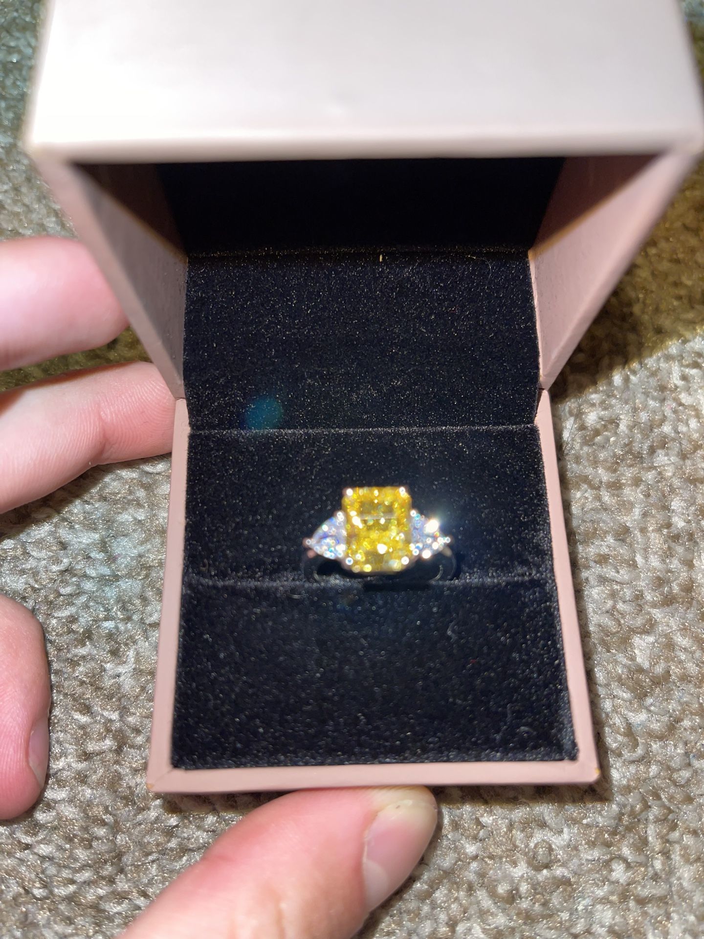 Moissanite VVS1 925 Silver Ring 