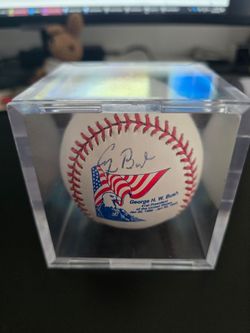 George H.W. Bush Signed Commemorative Baseball