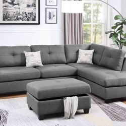 Sectional Sofa With Ottoman Storage