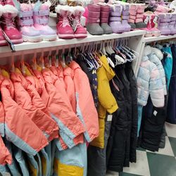 New Kids Snow Bibs, Snow Boots, & Snow Gloves