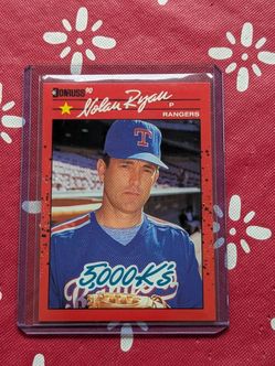 1990 Donruss - 5000 K's on Front and Back #659 Nolan Ryan no "." After Inc