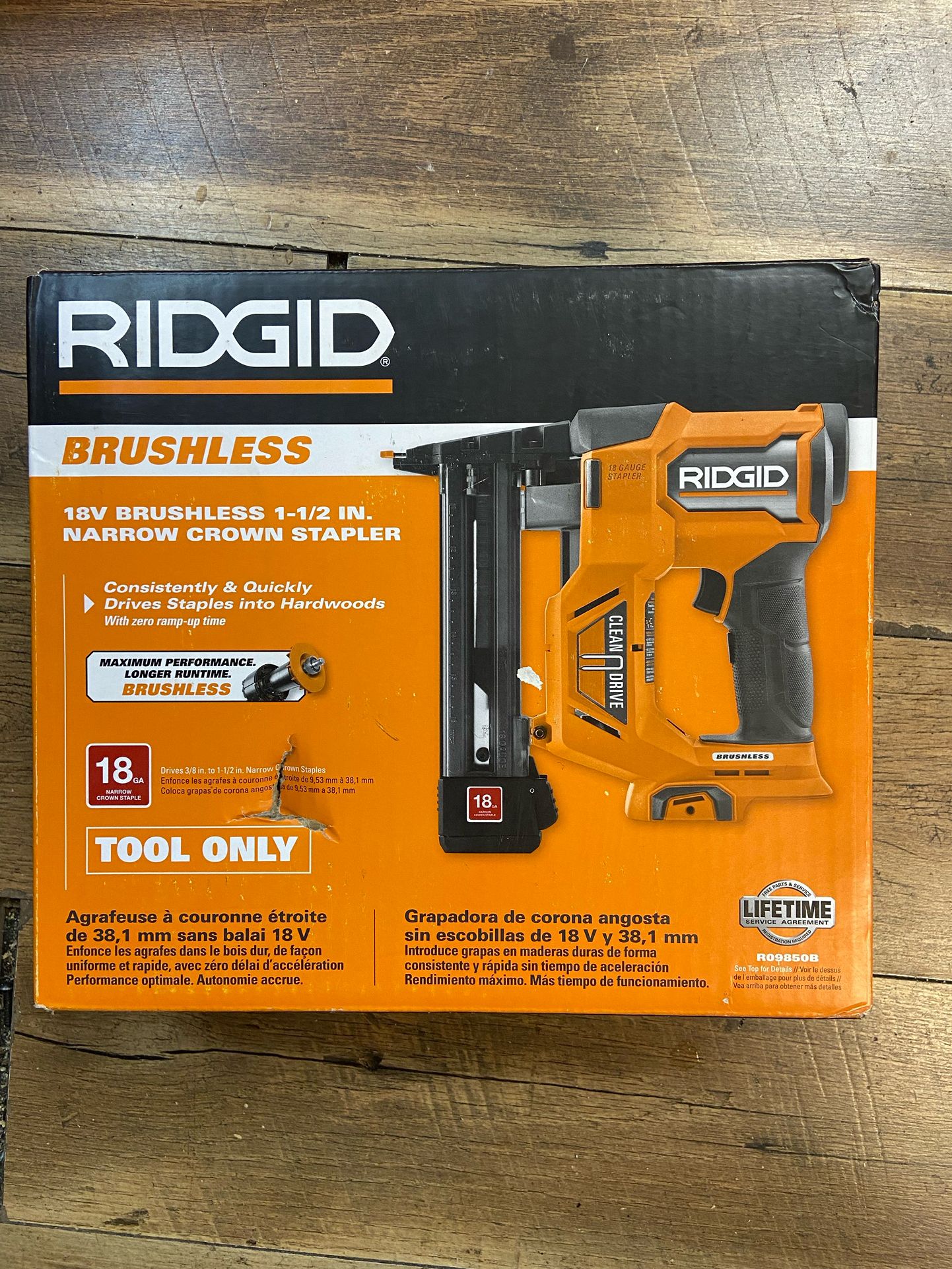 Ridgid 1-1/2in Narrow Crown Nailer **tool Only**