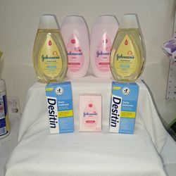 Johnson's Baby Head to Toe Wash, Lotion, Desitin & Baby Bar