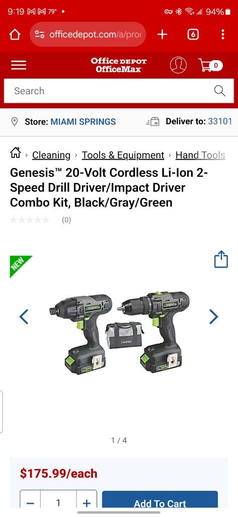 New 20v Impact Driver And Drill Set With Bag