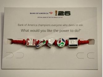 FIFA World Cup 2026 BOA Charm Bracelet Canada CAN Brand New Size L
