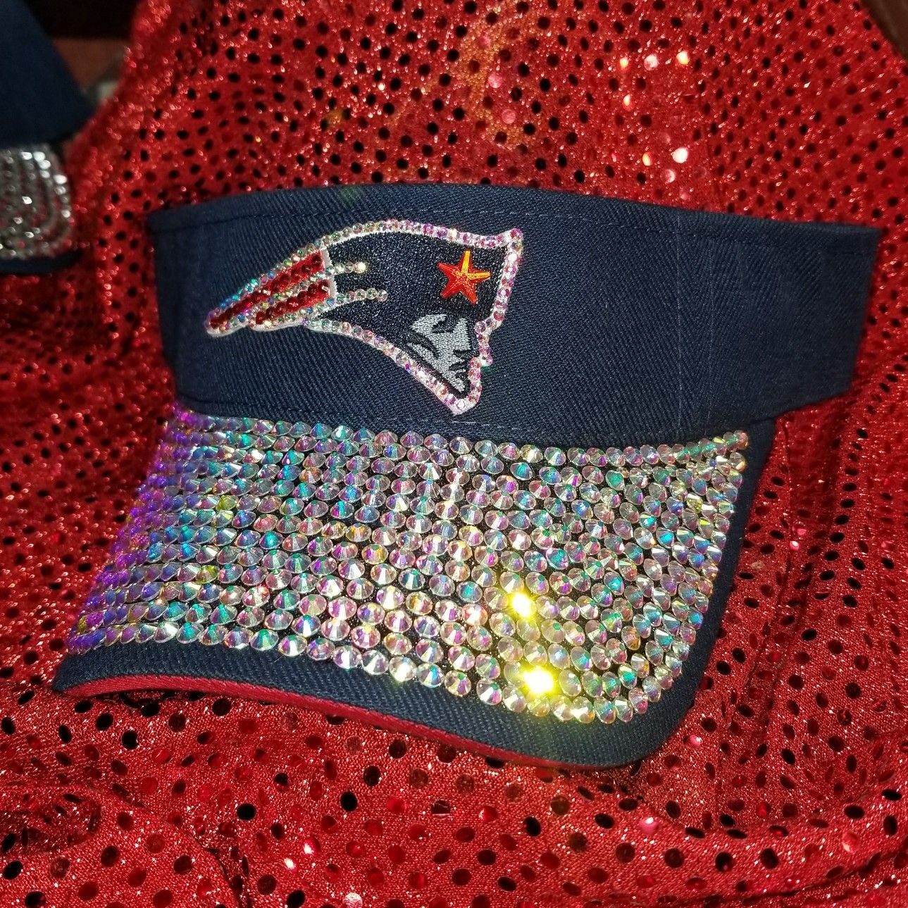 New England Patriots bling visor