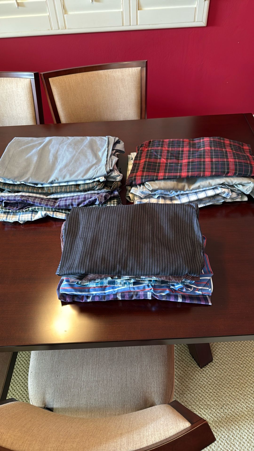 GONE AFTER THE WEEKEND! 17 Button Down Long Sleeve Shirts—Nautica, Dockers, JA Banks—100% Cotton, 2X