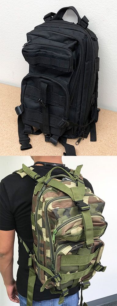 New $15 each 30L Outdoor Military Tactical Backpack Camping Hiking Trekking (Black/Camouflage)