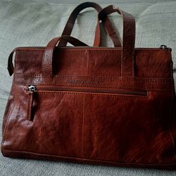 SPIKES AND SPARROW BROWN LEATHER  HANDBAG PURSE 