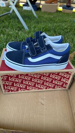 Vans Old Skool V Navy Toddler Shoes Size 2 New w/ Box