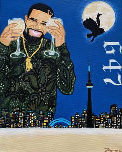Drake Acrylic Painting