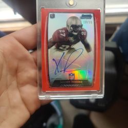 Xavier Rhodes Red Refractor Autograph Rookie Card 