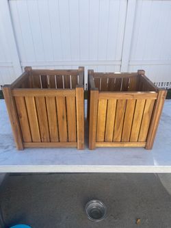 Hardwood Flower Box, Two-Pack