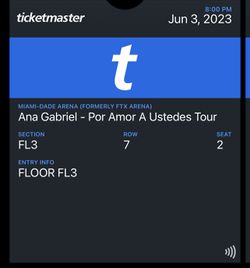 2 Ana Gabriel Concert Tickets - 📍🌴 MÍA  Thumbnail