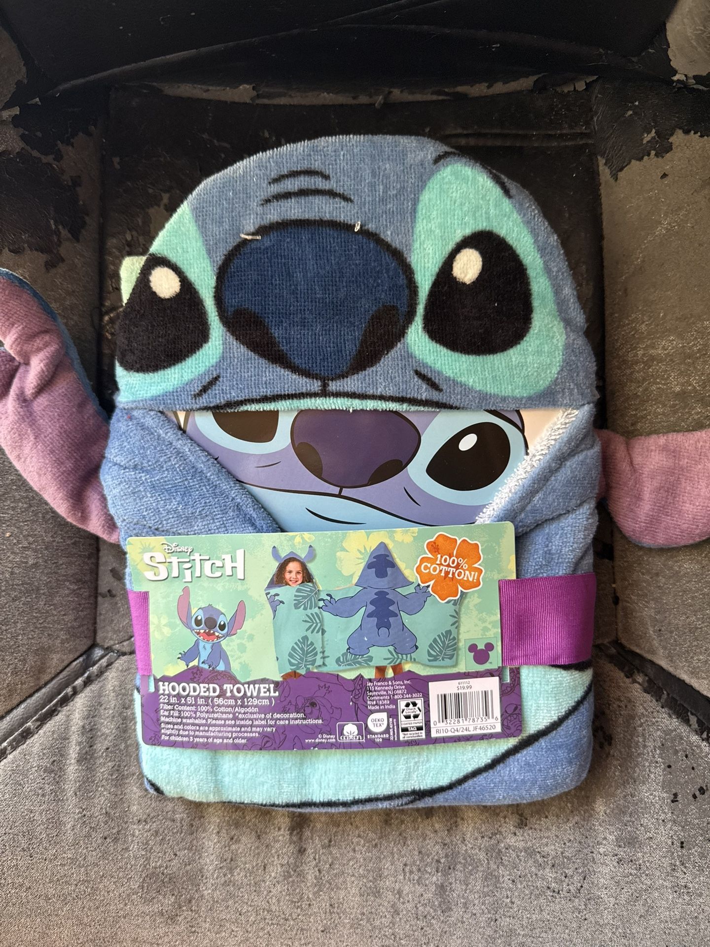 Hooded Towels Stitch Bluey