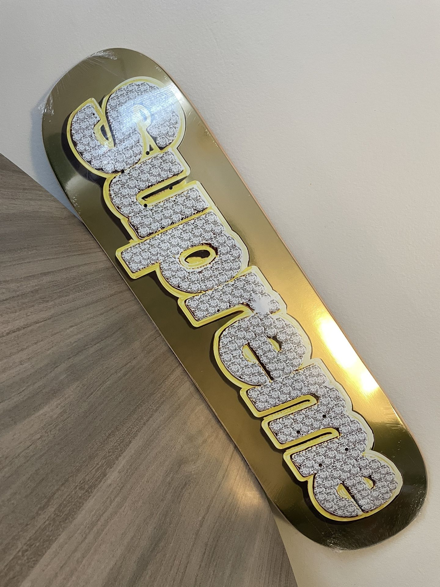Supreme BLING Box Logo Gold Skateboard Deck 8.25