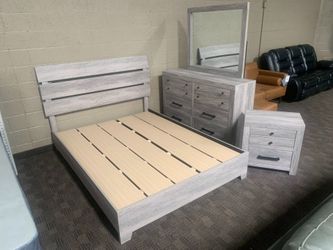 Gray modern queen bedroom set 