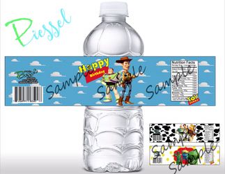 Toy Story theme Water Labels
