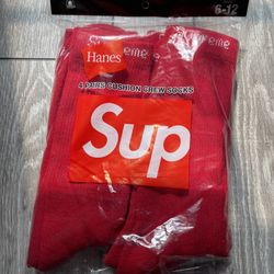 Supreme red socks new