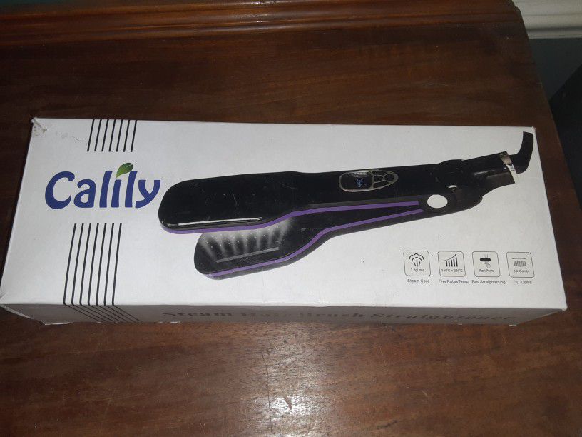 Calily Steam Hair Brush Straightener 