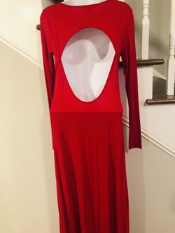 Valentine’s Day Long Open back red dress