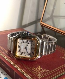 Cartier Santos Automatic Two-Tone Watch