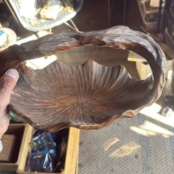 Wood Bowl One Piece Handmade 